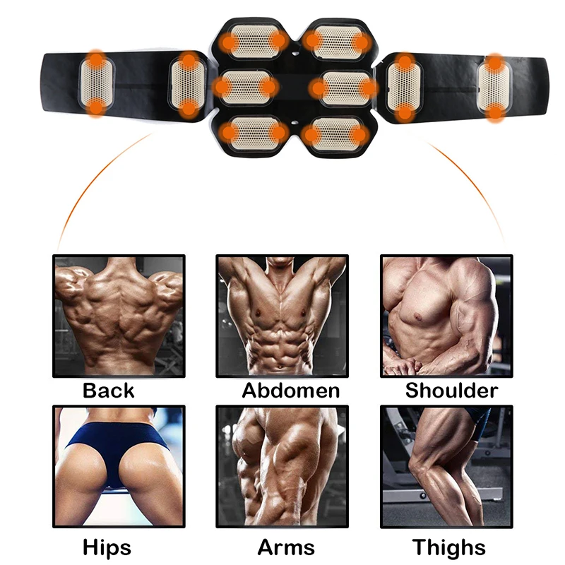 Vibration Fitness Massager Abdominal Muscle Trainer Electro Stimulator Gym Home EMS Spierstimulator Fitness Abdominale Training (3)